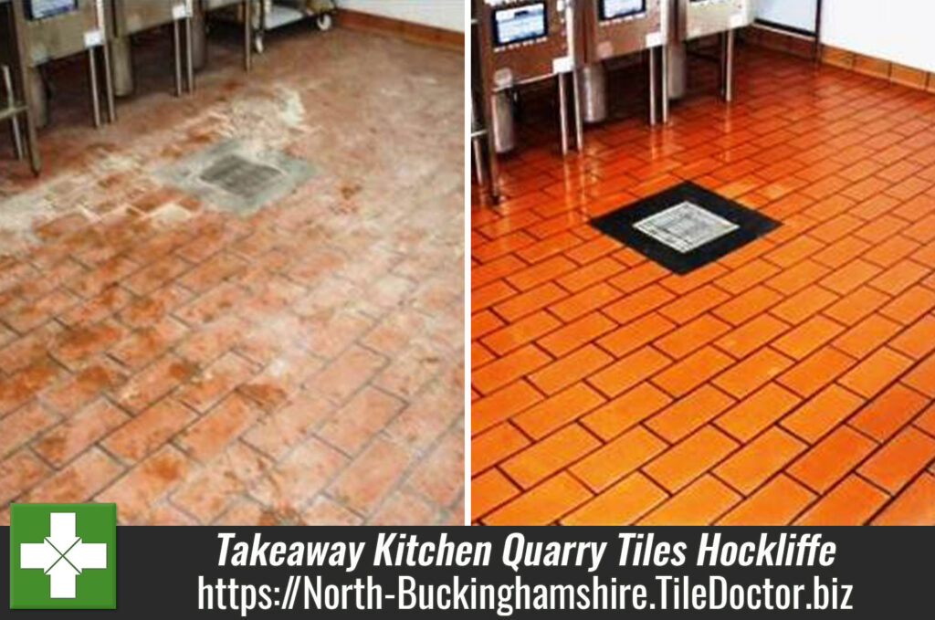 Takeaway Kitchen Quarry Tiles Cleaned Near Hockliffe