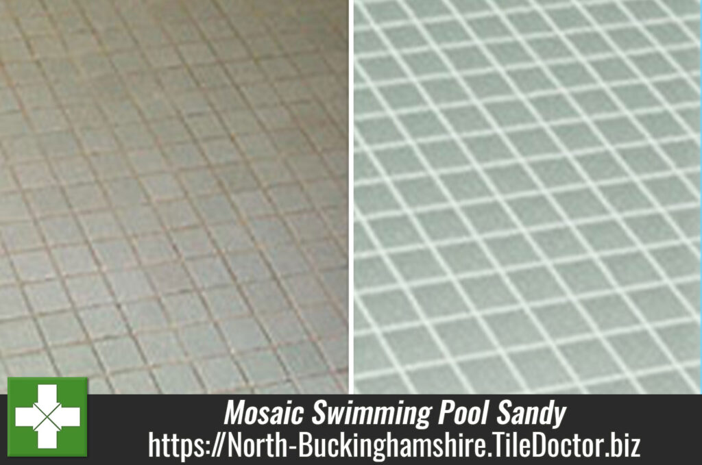 Mosaic Swimming Pool Tile Surround Cleaned Near Sandy