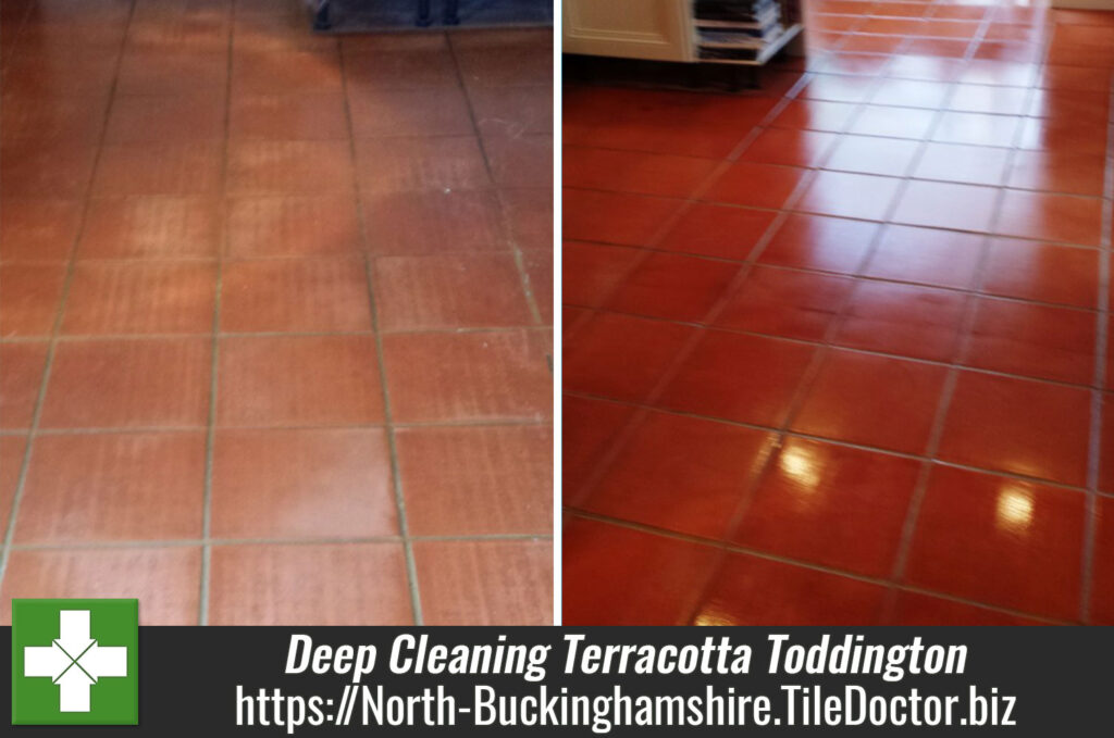 Deep Cleaning and Sealing and Old Terracotta Floor in Toddington