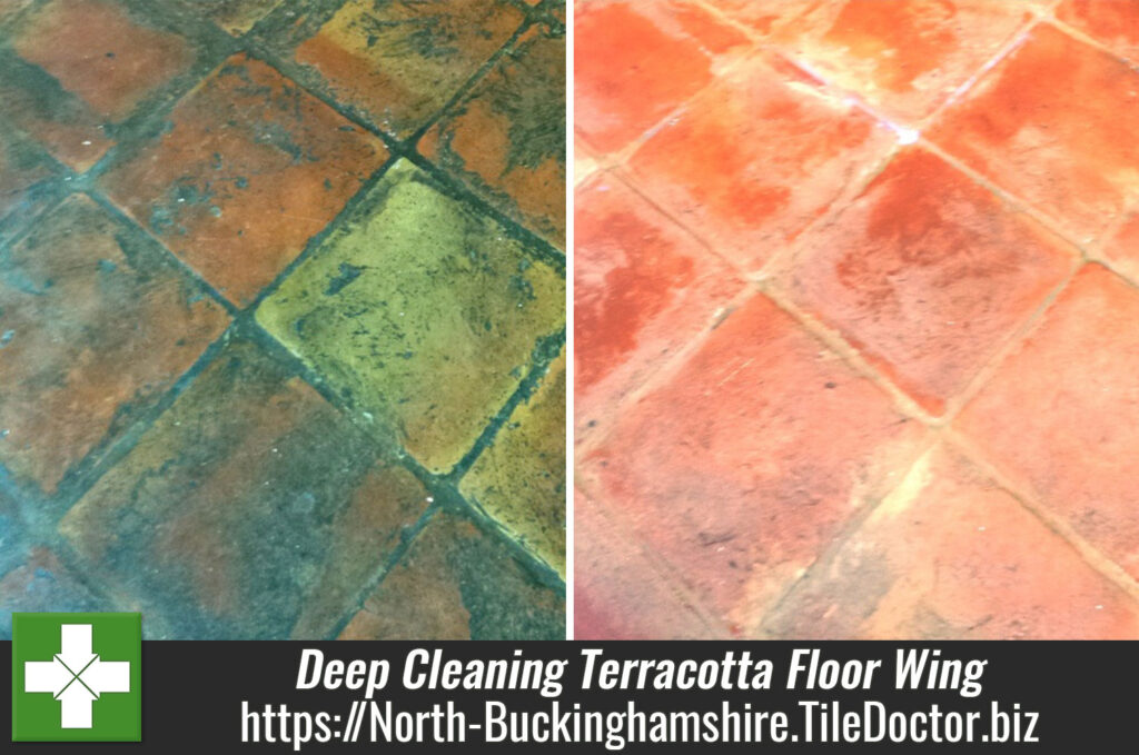 Deep Cleaning and Sealing and old Terracotta floor in Wing